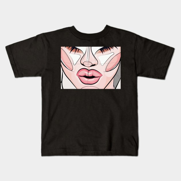 Drag Queen Face Mask Kids T-Shirt by jlwilliamsss